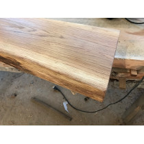 Eiche, Handtuchablage, Regal, naturbelassen, geschliffen, unbesäumt/gerade, Baumkante, 115x30x3cm, geölt